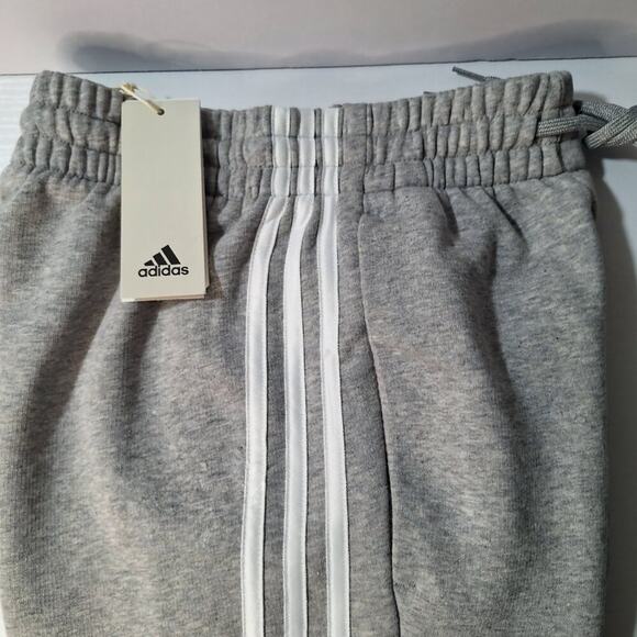 adidas Men’s Essentials 3-Stripes Grey Athletic Pants XXS Track Joggers NWT - Picture 8 of 12